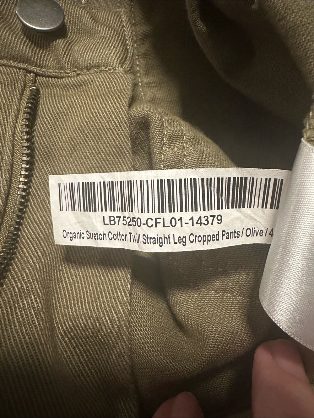 Quince Organic Stretch Cotton Twill Straight Leg Cropped Pants Size 4 - Picture 7 of 8